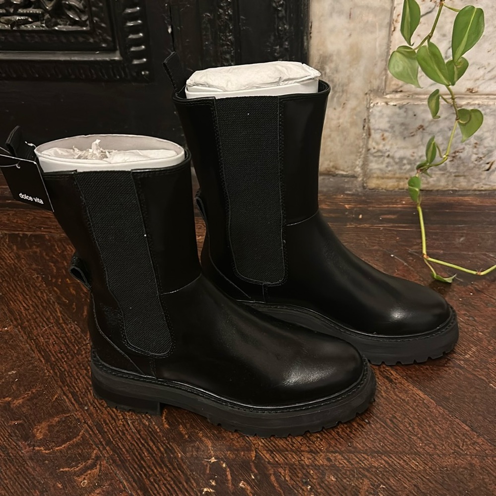 Dolce Vita Black Combat Moto Boots